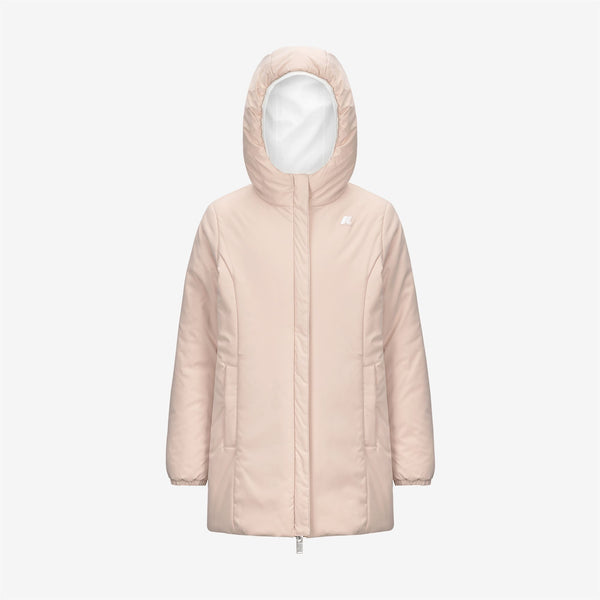 K Way P. DENISE ST WARM REVERSIBLE WHITE G-PINK T