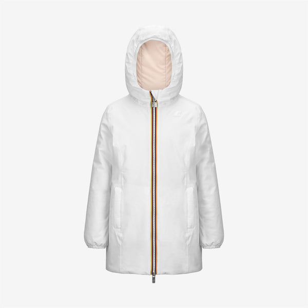 k way P. DENISE ST WARM REVERSIBLE WHITE G-PINK T