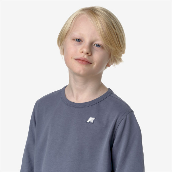 K Way P. ELMER JERSEY PEACH GREY BLUE AVIO