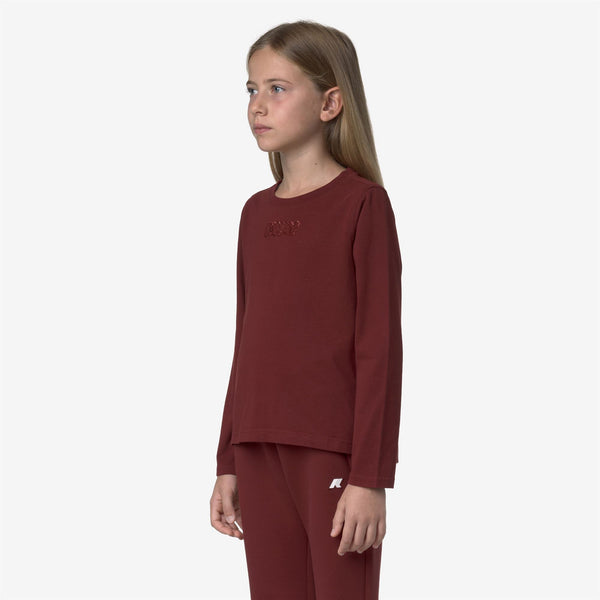 K Way P. ELMERINE SHINY LETTERING PEACH RED SYRAH