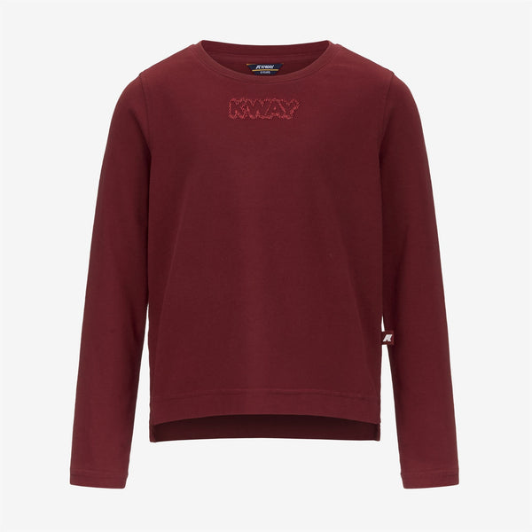 k way P. ELMERINE SHINY LETTERING PEACH RED SYRAH