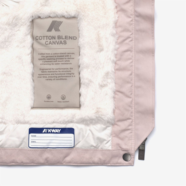 K Way P. IDELLE COTTON FEEL ROSE HUSHED-WHITE FUR