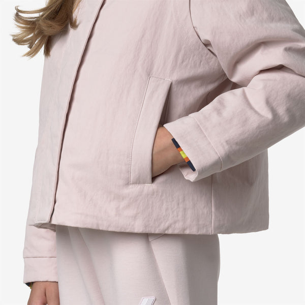 K Way P. IDELLE COTTON FEEL ROSE HUSHED-WHITE FUR