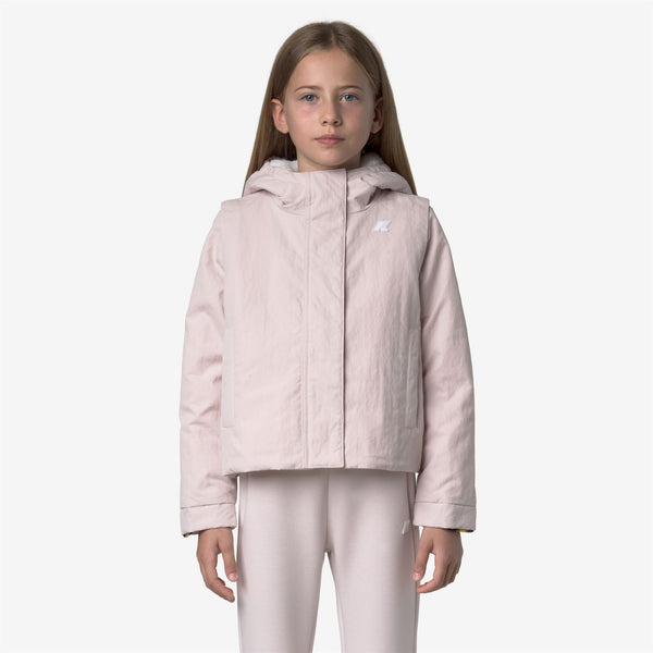 K Way P. IDELLE COTTON FEEL ROSE HUSHED-WHITE FUR
