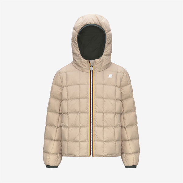 K Way P. JACK ST THERMO REVERSIBLE GREEN B-BEIGE G