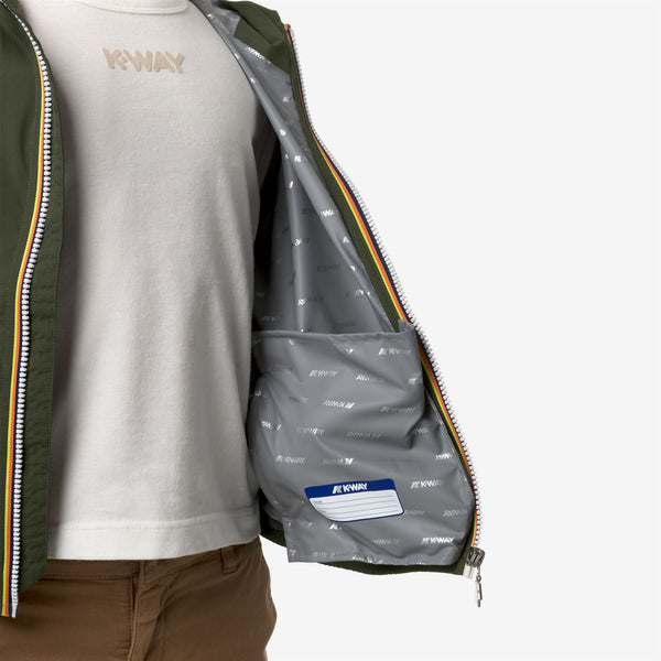 K Way P. JACK STRETCH DOT GREEN BLACKISH