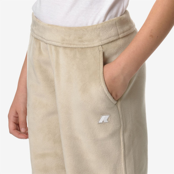 K Way P. JENNY VELOUR POLAR BEIGE GREY-BEIGE GREY
