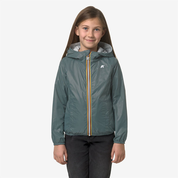 K Way P. LILY PLUS.2 REVERSIBLE GREY S-GREEN P