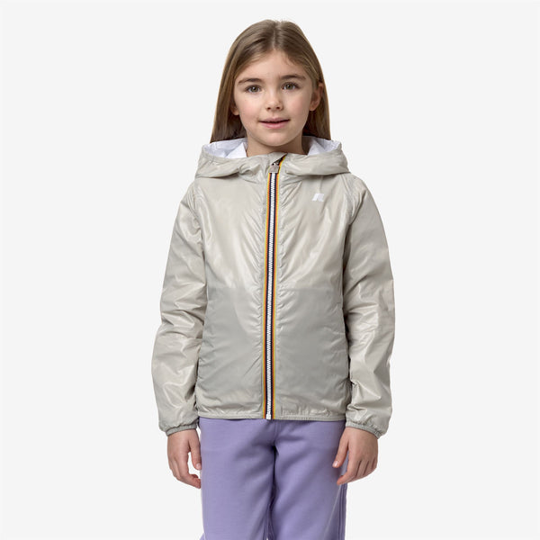 K Way P. LILY PLUS.2 REVERSIBLE WHITE-BEIGE