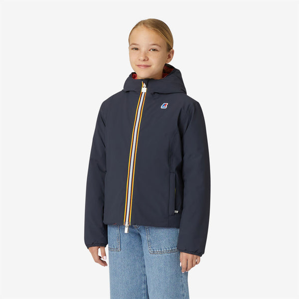 K Way P. LILY WARM REVERSIBLE BLUE DEPTH-RED JASPER