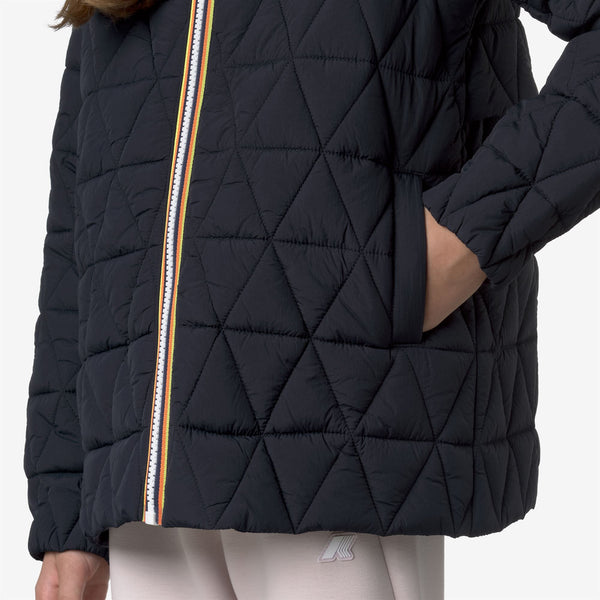 K Way P. MADLAINE DIAMOND QUILTED WARM BLUE DEPTH