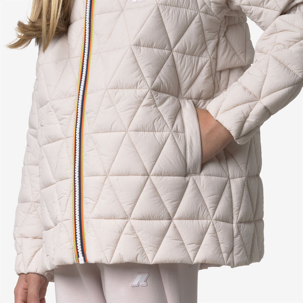 K Way P. MADLAINE DIAMOND QUILTED WARM ROSE HUSHED