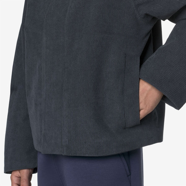 K Way P. SHARILLE CORDUROY BLUE-TARTAN COMBO