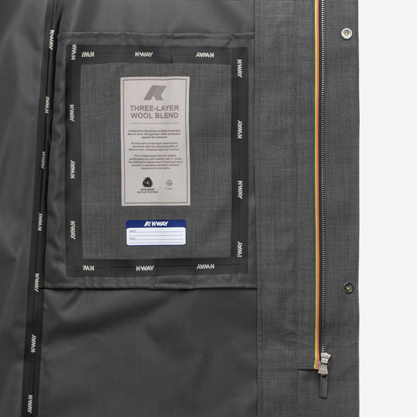 K Way POIROL 3L WOOL GREY SHADOW DK GRISAILLE
