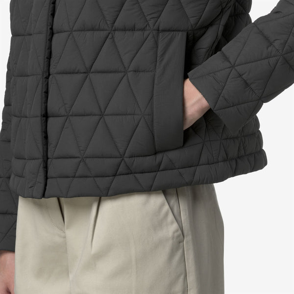 K Way SABRINA DIAMOND QUILTED WARM GREY SHADOW DK