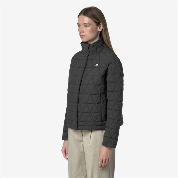 K Way SABRINA DIAMOND QUILTED WARM GREY SHADOW DK