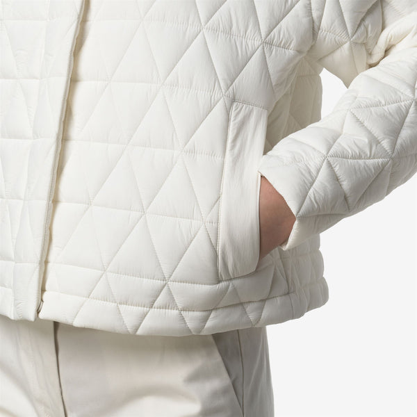 K Way SABRINA DIAMOND QUILTED WARM WHITE GARDENIA