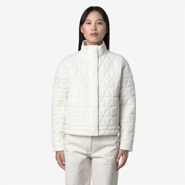 K Way SABRINA DIAMOND QUILTED WARM WHITE GARDENIA