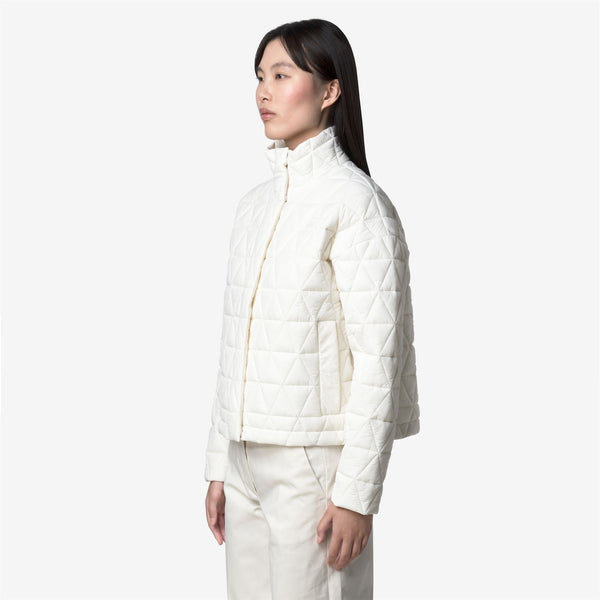 K Way SABRINA DIAMOND QUILTED WARM WHITE GARDENIA