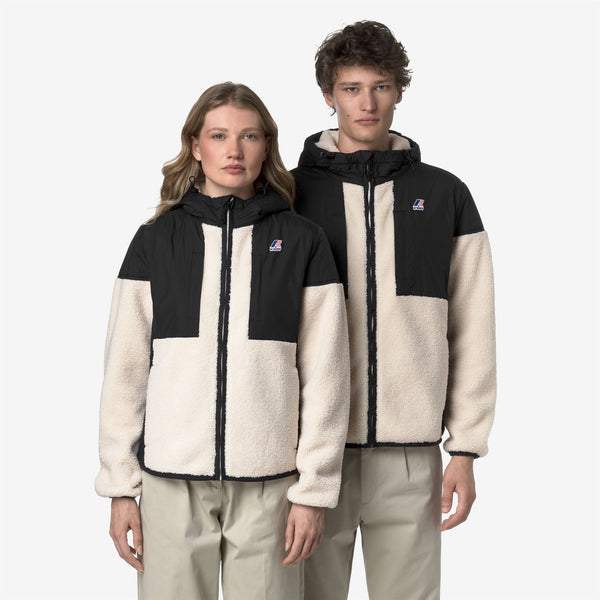 K Way SAMSON 4.0 ORSETTO BLACK PURE-ECRU