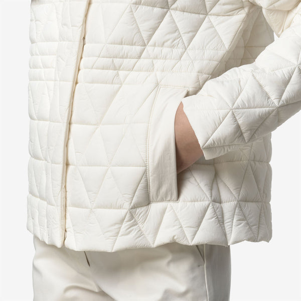 K Way SELENE DIAMOND QUILTED WARM WHITE GARDENIA