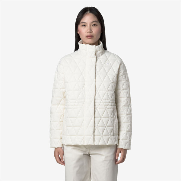 K Way SELENE DIAMOND QUILTED WARM WHITE GARDENIA