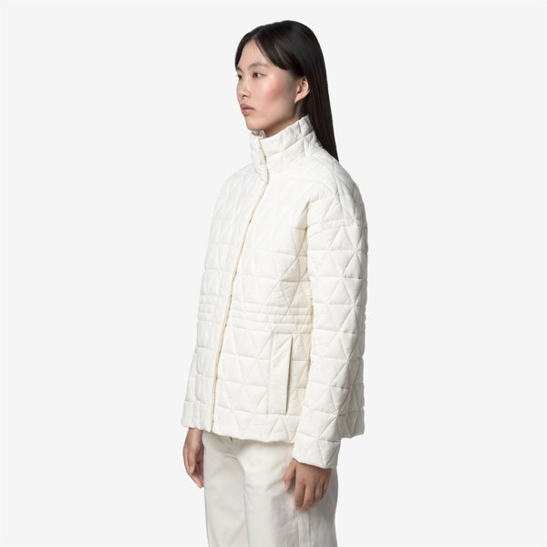 K Way SELENE DIAMOND QUILTED WARM WHITE GARDENIA