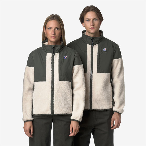 K Way SIXTE 4.0 ORSETTO GREEN BLACKISH ECRU