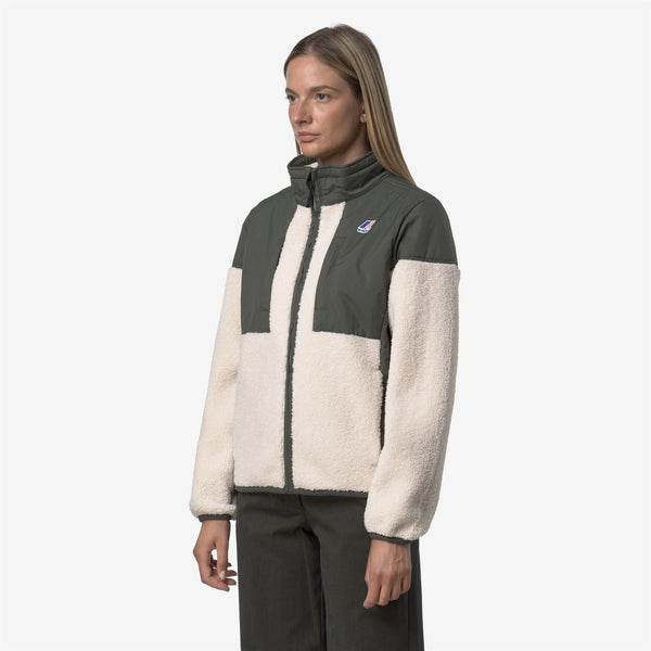 K Way SIXTE 4.0 ORSETTO GREEN BLACKISH ECRU