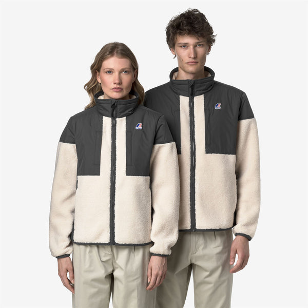 K Way SIXTE 4.0 ORSETTO GREY SHADOW DK-ECRU