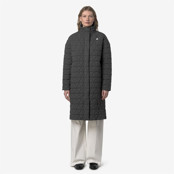 K Way SONJA DIAMOND QUILTED WARM GREY SHADOW DK