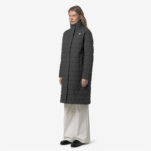 K Way SONJA DIAMOND QUILTED WARM GREY SHADOW DK
