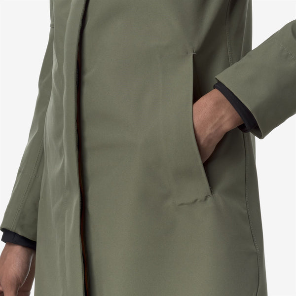 K Way STEPHY BONDED JERSEY GREEN LICHEN