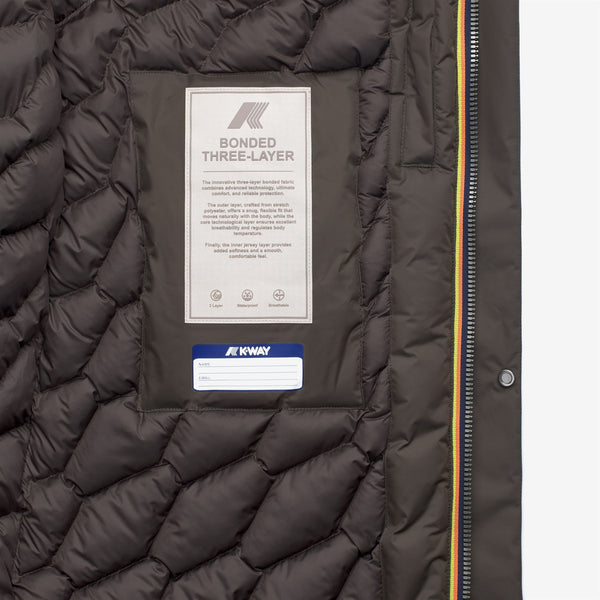 K Way THOMAL BONDED PADDED BLACK OLIVE COMBO