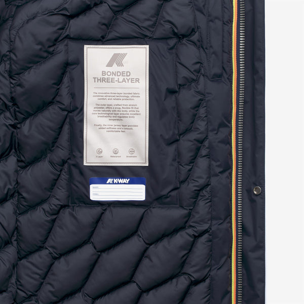 K Way THOMAL BONDED PADDED BLUE DEPTH-BLUE DEPTH