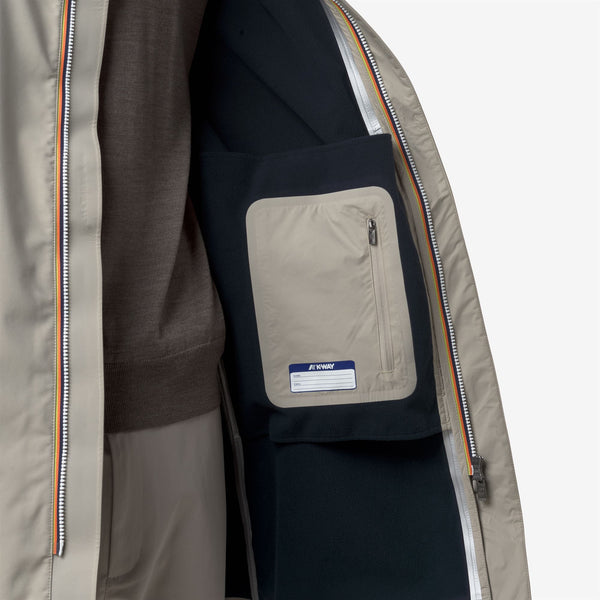 K Way THOMAS BONDED BEIGE CASHMERE-BLUE DEPTH