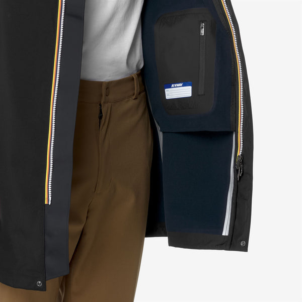 K Way THOMAS BONDED BLACK-BLUE DEPTH