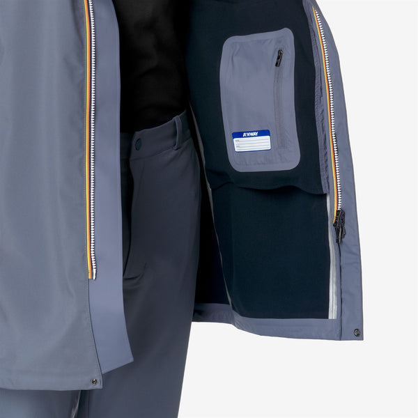 K Way THOMAS BONDED GREY BLUE A-BLUE D