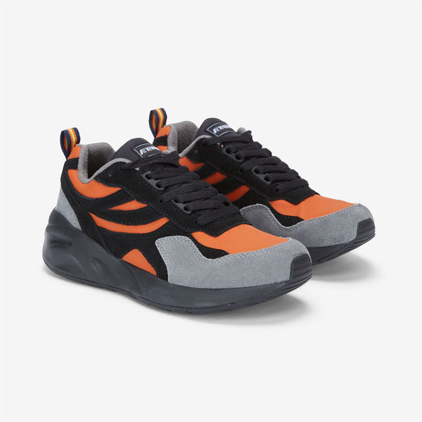 k way TRAINING 3.0 LACES ORANGE-BLACK-MID GREY