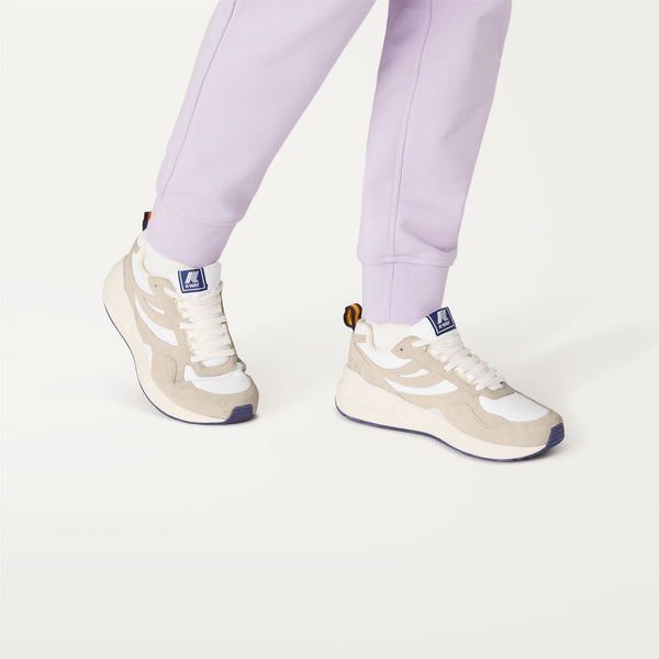 K Way TRAINING 3.0 LACES WHITE-BLU NAVY