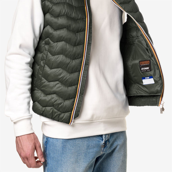 K Way VALEN QUILTED WARM GREEN BLACKISH