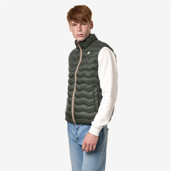 K Way VALEN QUILTED WARM GREEN BLACKISH