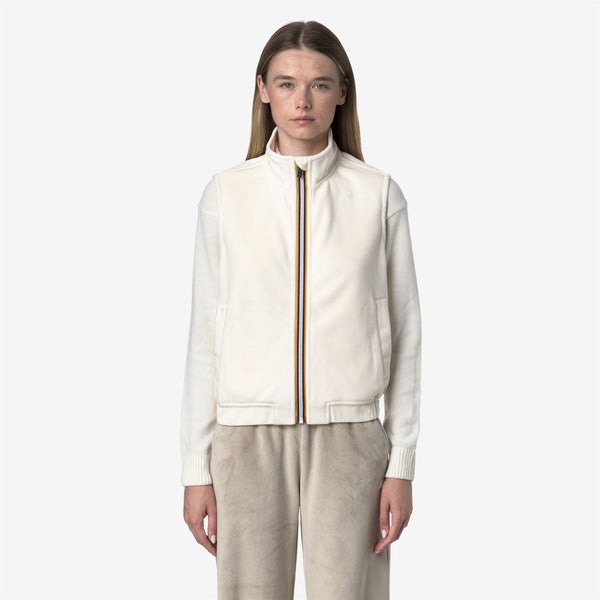 K Way VIVIELME VELOUR POLAR WHITE G-WHITE G