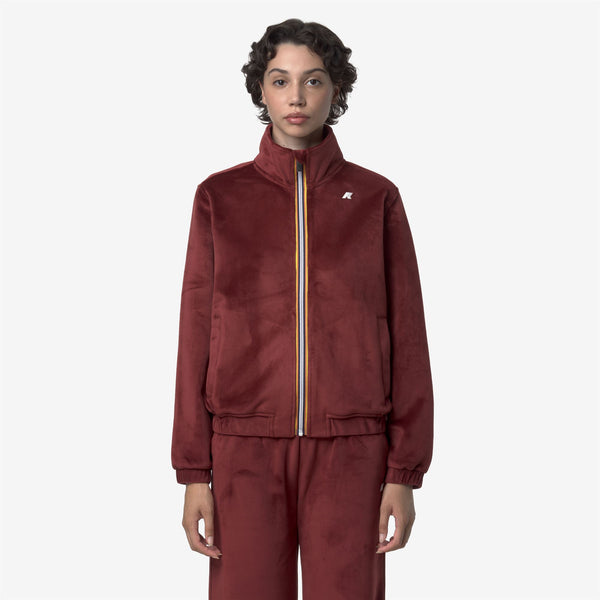 K Way VIVIETTE VELOUR POLAR RED SYRAH COMBO