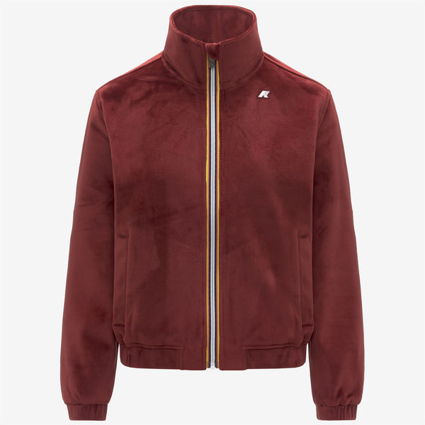 k way VIVIETTE VELOUR POLAR RED SYRAH COMBO