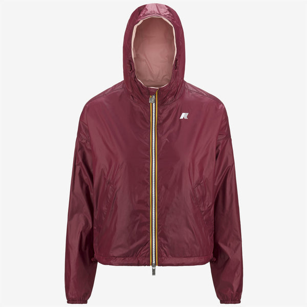 K Way LAURETTE PLUS.2 REVERSIBLE PINK GARDENIA-RED DK