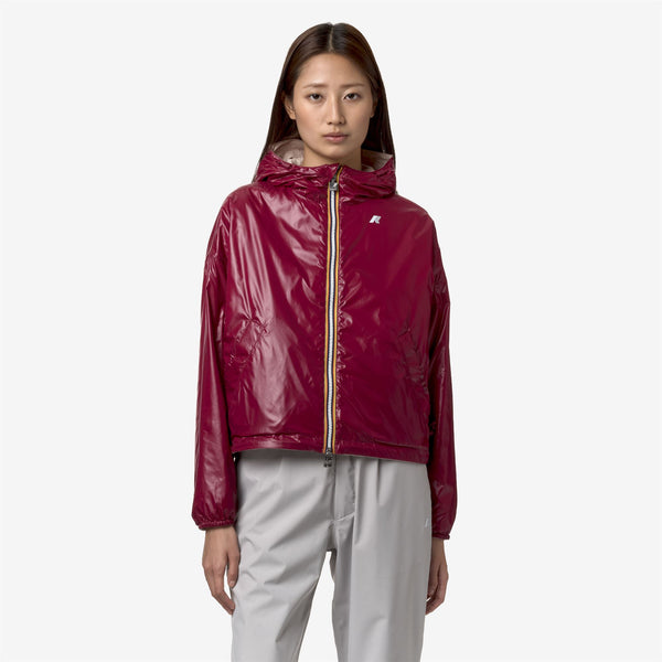 K Way LAURETTE PLUS.2 REVERSIBLE PINK GARDENIA-RED DK