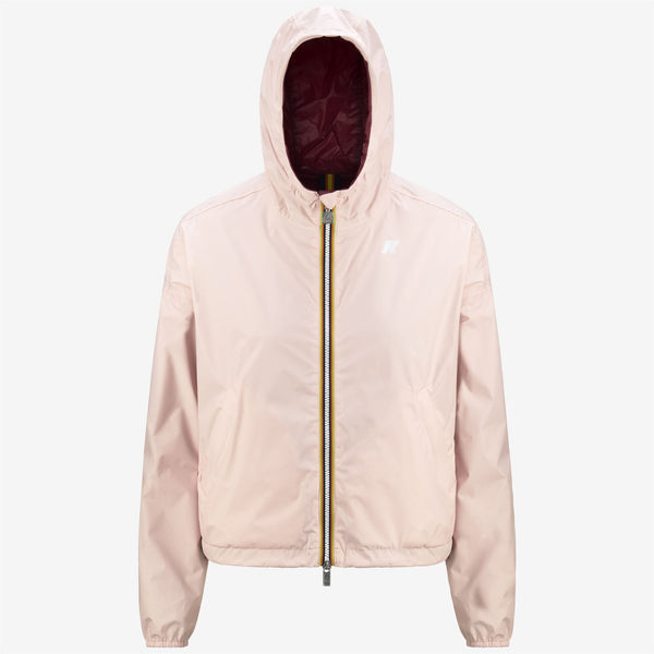 k way LAURETTE PLUS.2 REVERSIBLE PINK GARDENIA-RED DK