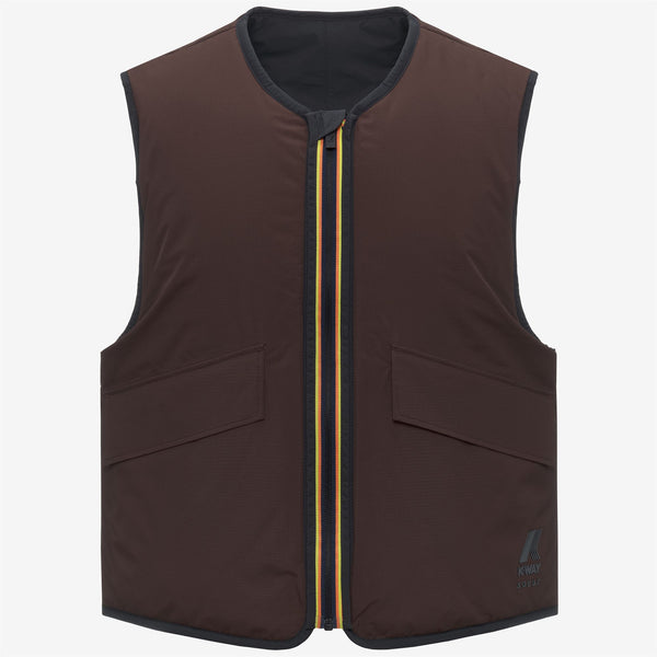 K Way LE VRAI 2.1 AMIABLE WES PADDED SOEUR BLACK SAND-BROWN COFFEE