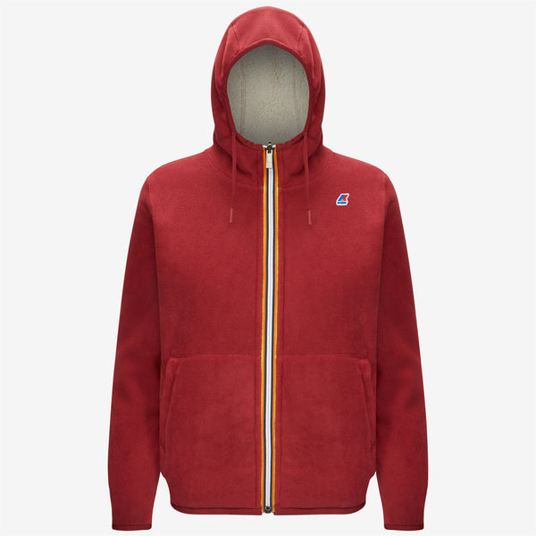 k way LILY POLAR REVERSIBLE RED DK TOMATO-BEIGE GREY